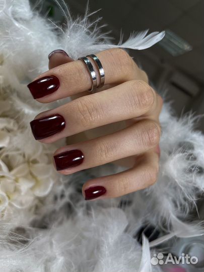 Маникюр гель лак наращивание