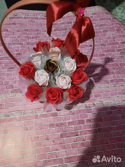 Букет из мыльных роз цветы подарок на 8 марта
