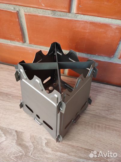 Печка щепочница титановая