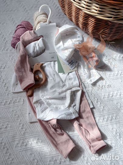 Комплект боди слип на девочку hm 56 62