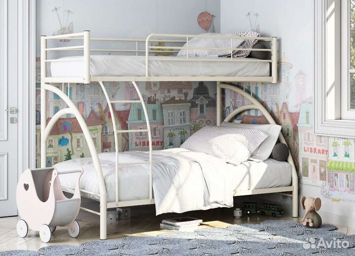 Кровать металлическая двухъярусная В- 22
