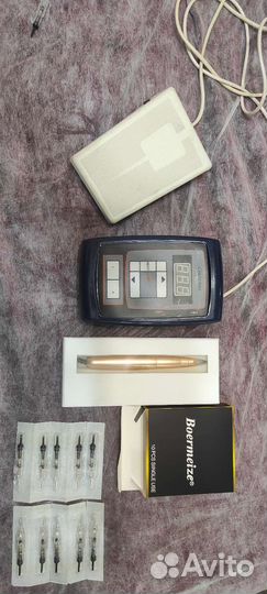 Машинка+блок+пидаль+расходн.для перманентного тату