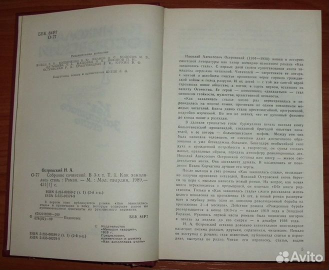 Островский Н. А. Как закалялась сталь 1989