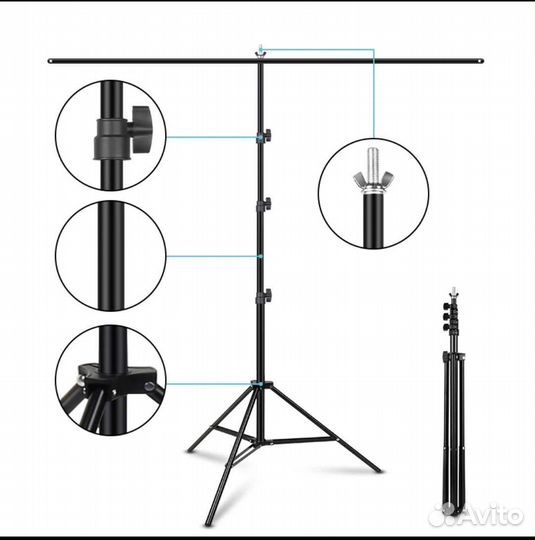 Стойка для фото фона Т-образная