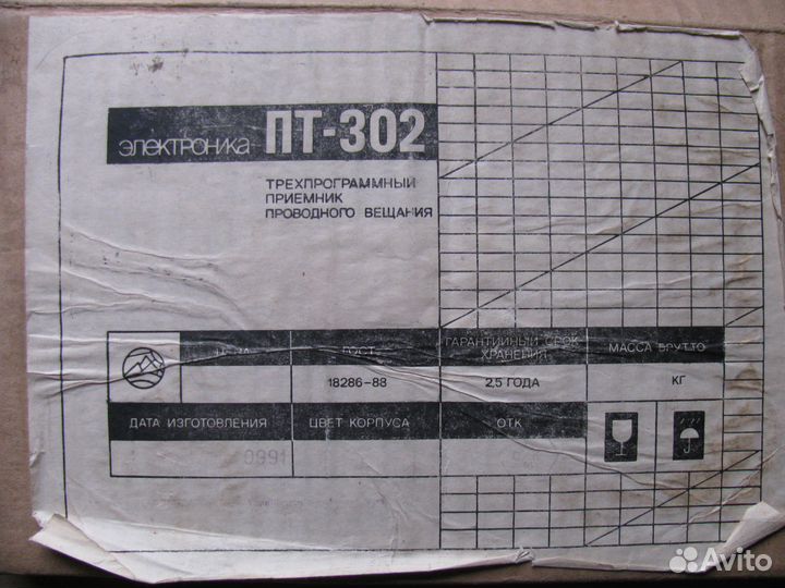Часы на кухню с 3х-кан. радио проводного вещания
