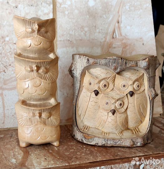 Фигурки Совы из дерева, кварца, камня,фарфора