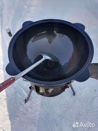 Казаны чугунные с ручным обжигом Узбекские