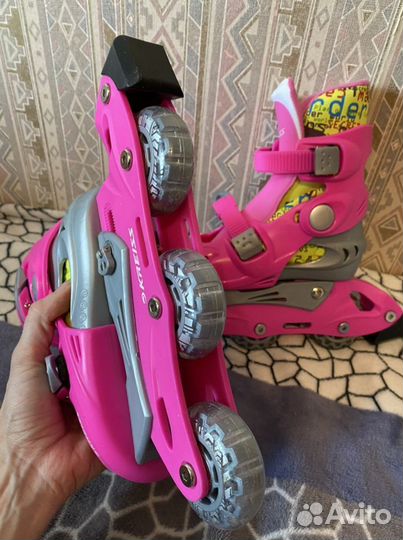 Роликовые и хоккейные коньки раздвижные