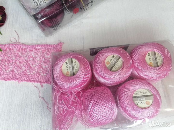 Пряжа для вязания крючком вискоза Tulip