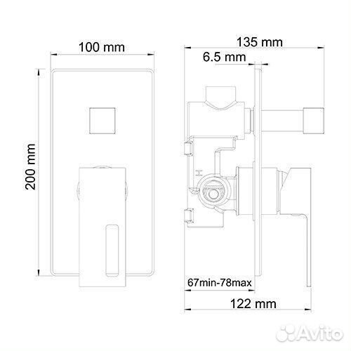 Смеситель для душа wasserkraft Alme 1541