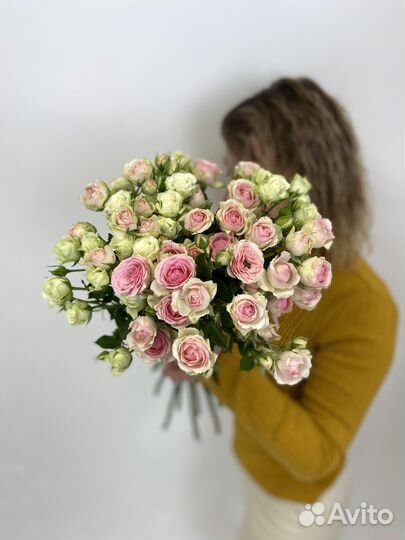 Букет из 15 кустовых роз (цвета на выбор)