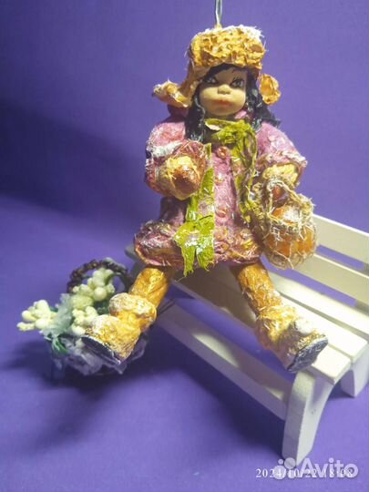 Ватные елочные игрушки