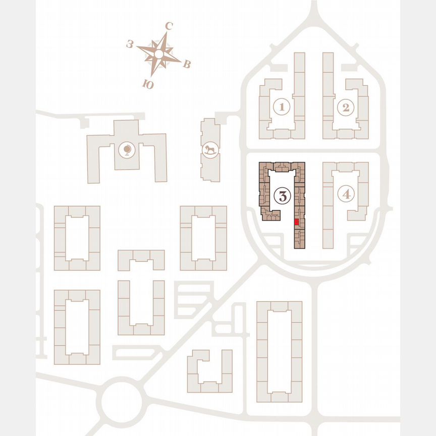 2-к. квартира, 53,8 м², 2/4 эт.