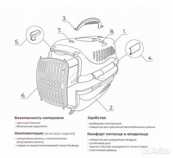 Переноска для кошек и собак ZOOexpress S,M,L новая
