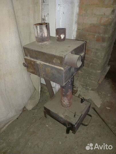 Печь на отработке с водяным контуром