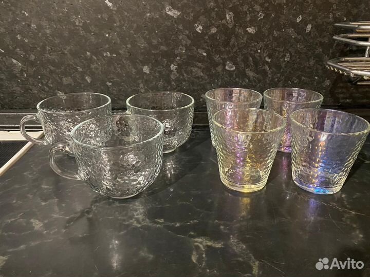 Кружки стаканы стеклянные