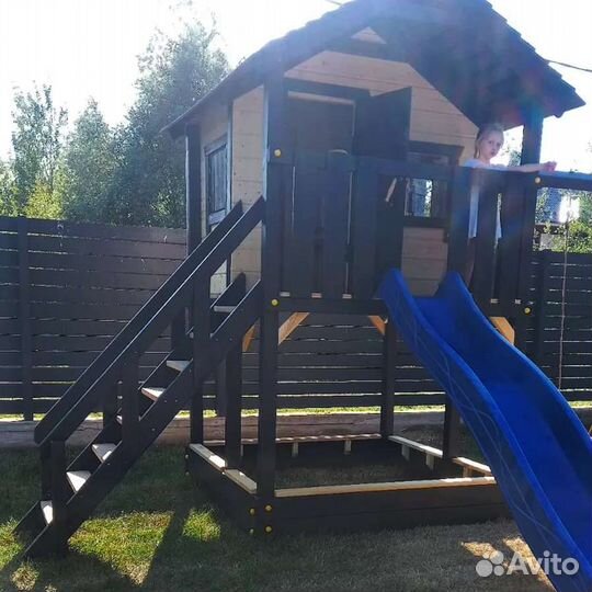 Детский игровой комплекс с домиком на дачу
