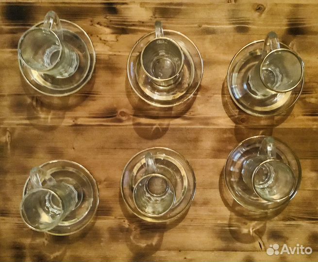 Кофейный сервиз из стекла, cccp