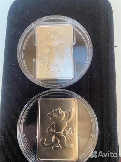 Сочи серебро талисманы Леопард и Мишка