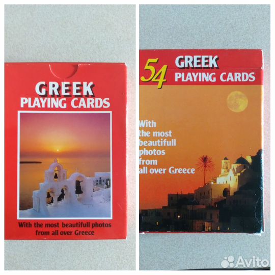 Игральные карты новые Греция и обычные Пасьянс