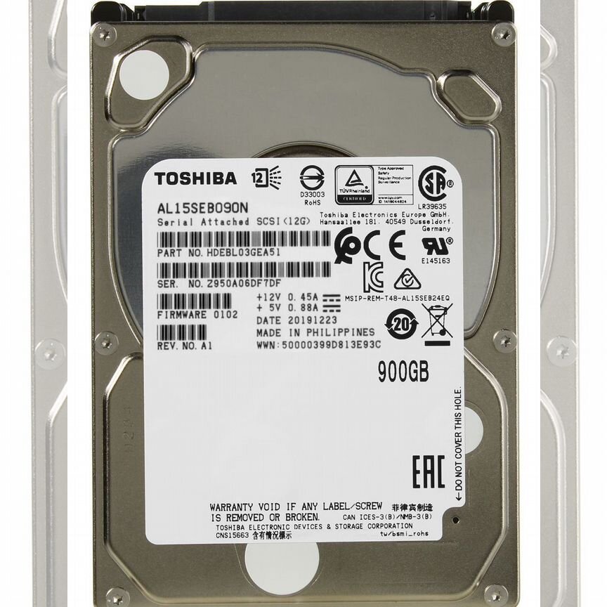 [AL15SEB090N] Жесткий Диск Toshiba 900gb Sas 2,5 Al15seb090n