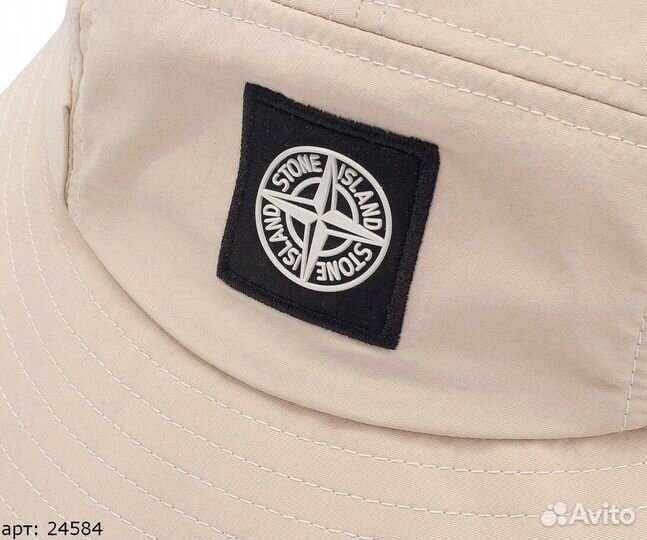 Панама stone island бежевая