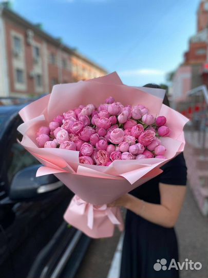 Авторские букеты из пионовидной розы