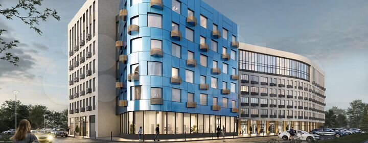 1-к. апартаменты, 53,9 м², 2/6 эт.