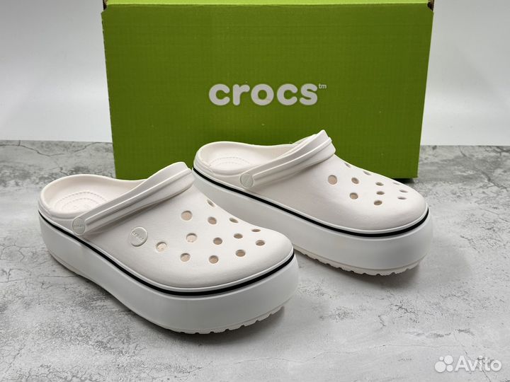 Сабо Crocs classic platform white