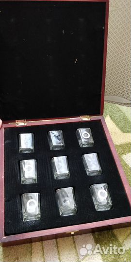 Подарочный набор рюмок крестики нолики зеркало