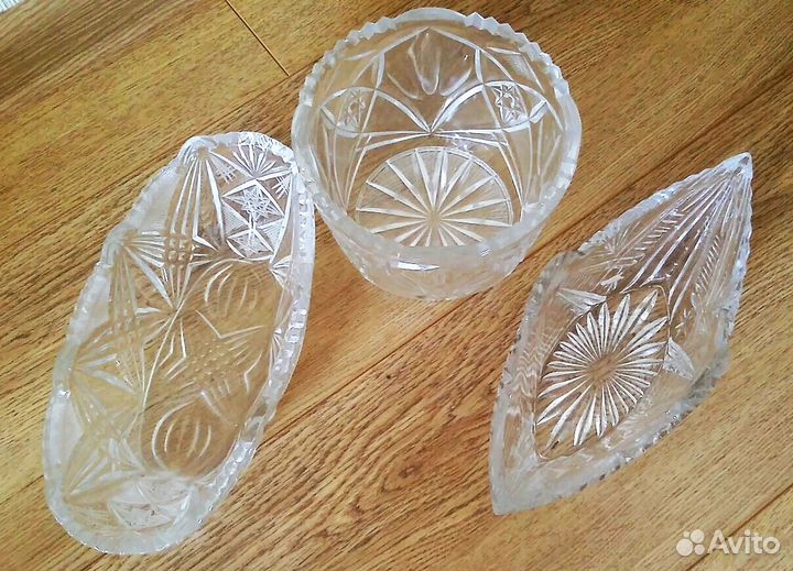 Хрустальные вазочки прошлый век