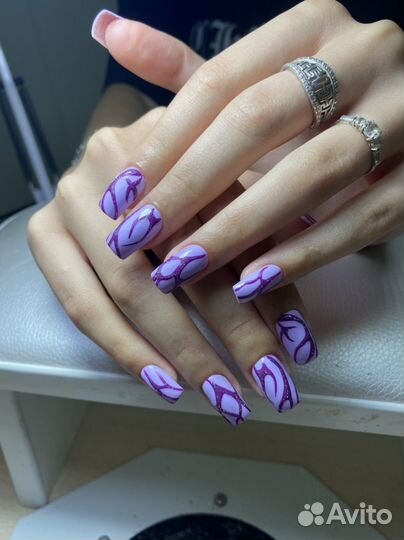 Маникюр+ наращивание ногтей
