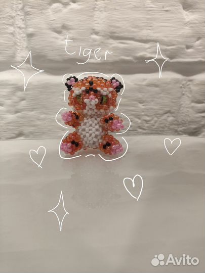 Тигр из бисера