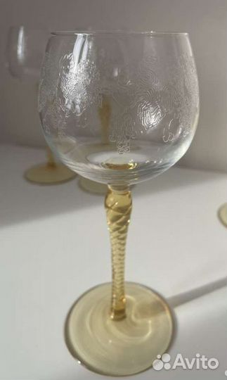 Фужеры Bohemia Glass богемсое стекло СССР винтаж