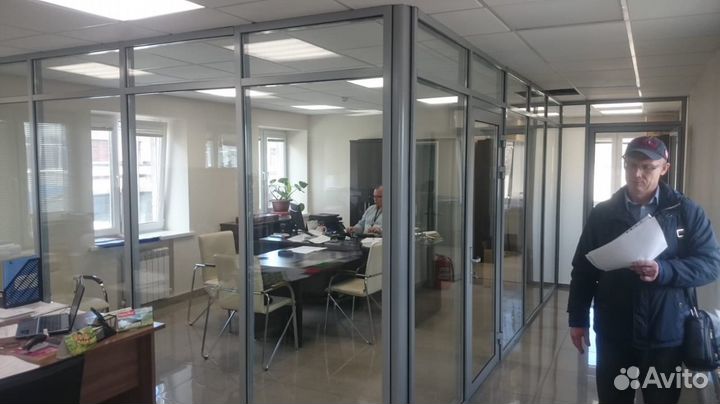 Перегородка стеклянная. изготовление монтаж