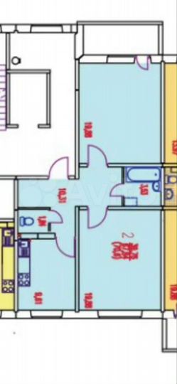 2-к. квартира, 66 м², 8/10 эт.