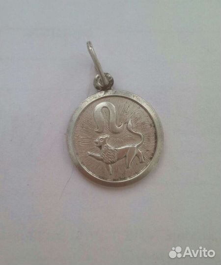 Кулон Лев серебро