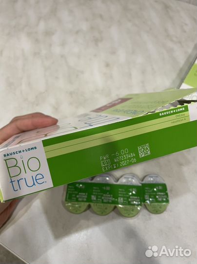 Контактные линзы Bio true -6,00