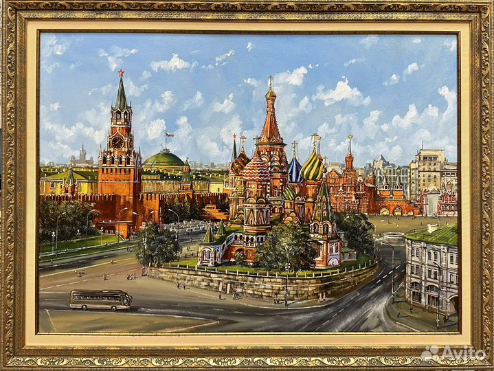Картина маслом «Москва. Храм Вас. Блаженного»