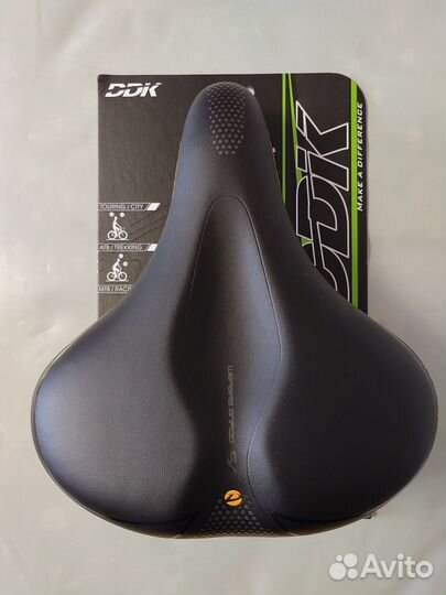 Седло для велосипеда мягкое, широкое