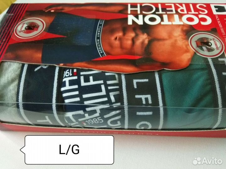 Трусы боксеры Tommy Hilfiger,M/M, L/G,набор3 цвета