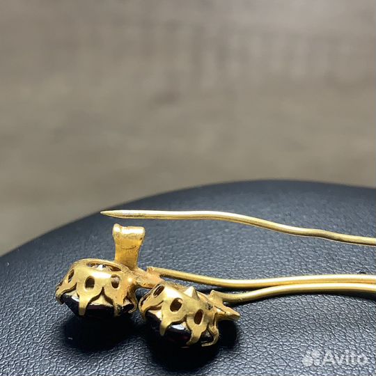 Винтажная Брошь Позолоченная Ягодки Сделано В СССР