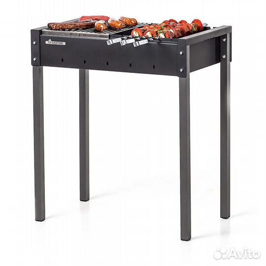 Стационарный мангал, ширина 60 см