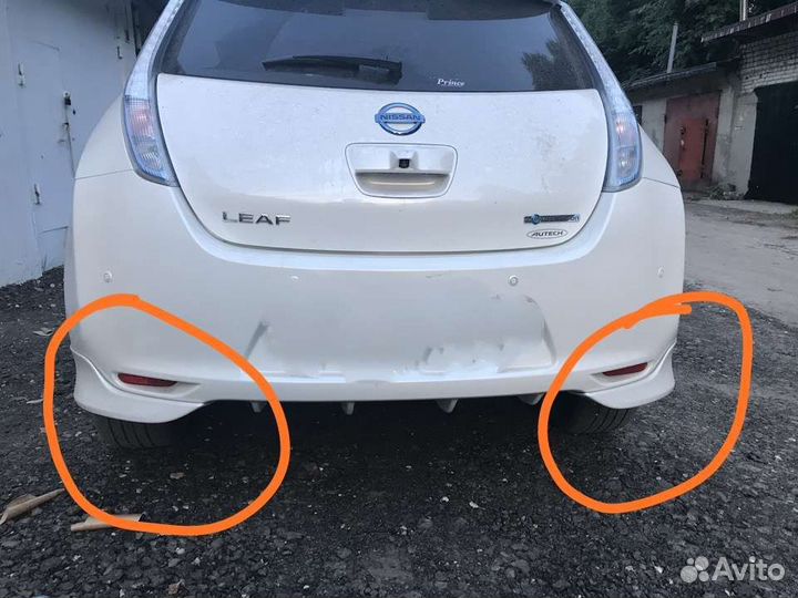 Обвес оригинал nissan leaf - клыки заднего бампера