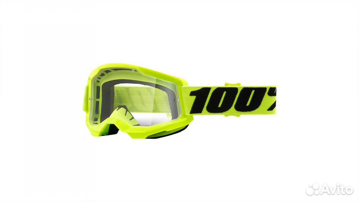 Очки 100 Strata 2 Goggle Fluo Yellow / Clear Lens