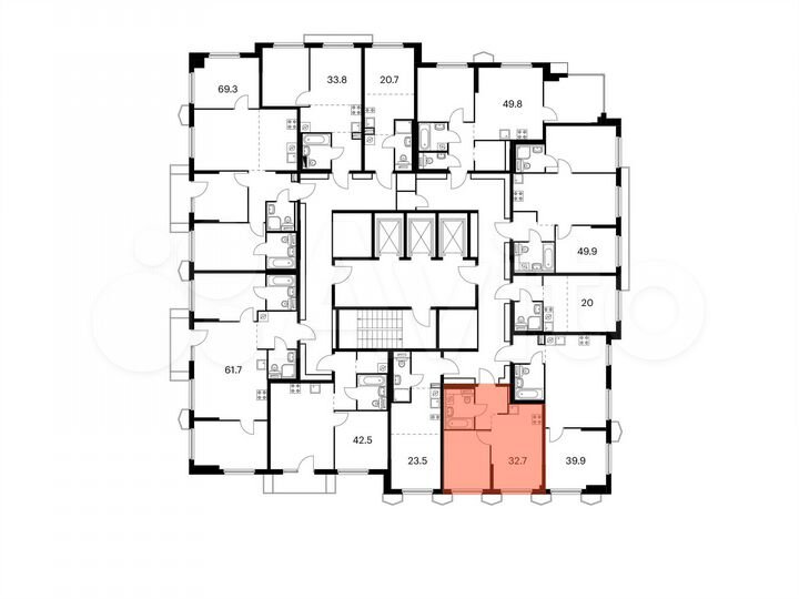 1-к. квартира, 32,7 м², 15/24 эт.