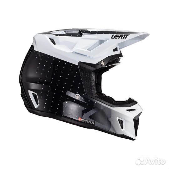 Мотошлем Leatt Moto 8.5 Helmet Black/White V24