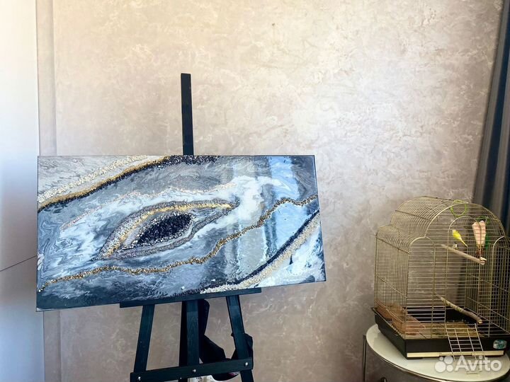 Картина с эпоксидной смолой ручная работа