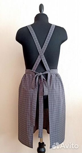 Фартук серый. Ручная работа