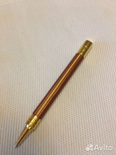 Настольный набор с часами, кожа